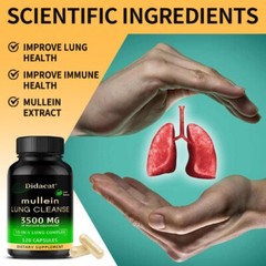 15-in-1 lung complex Mullein Extract Supplement, for Lungs Detox and Cleanse