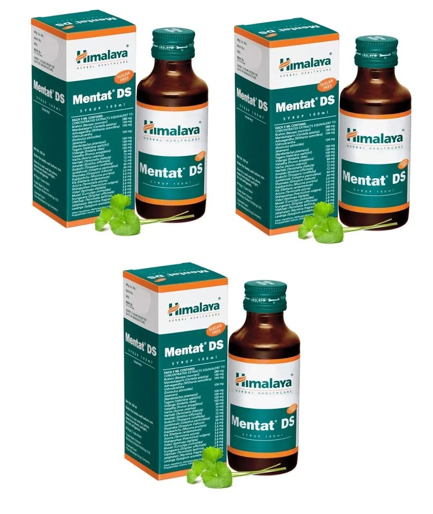 Himalaya Mentat DS Syrup Ayurvedic Mental Energy Channelizes 3 X 100ml 2028