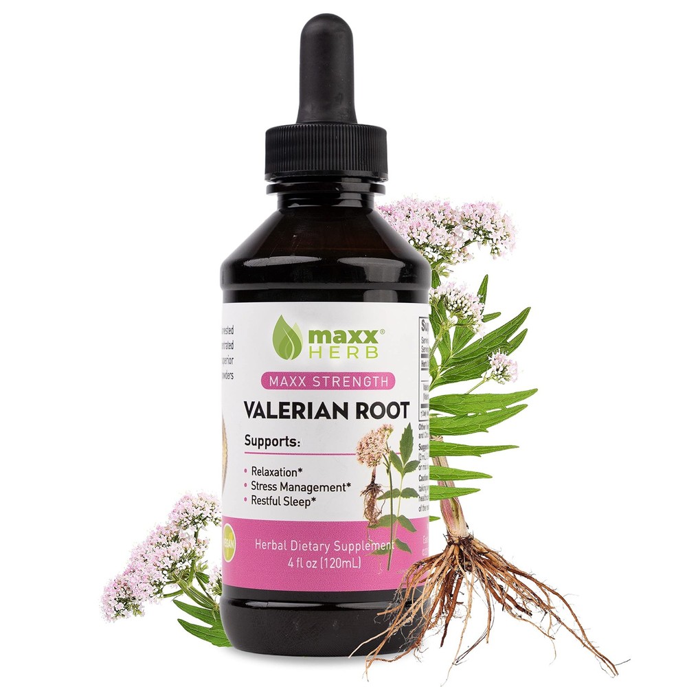 Maxx Herb Valerian Root Extract – Max Strength, Liquid 4 Fl Oz (Pack of 1)