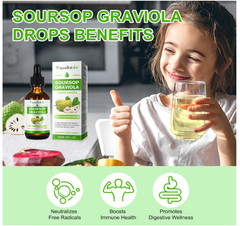 Acentiallabs Graviola Soursop Extract liquid Drops Supports Immune 60ml 2 oz