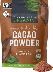 Organic Unsweetened Cacao Powder with Rich Dark Chocolate Flavor NEW