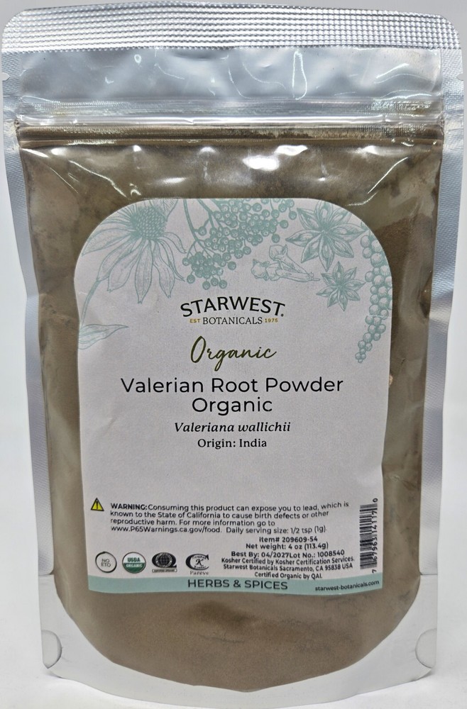 Starwest Botanicals Valerian Root Powder, 4 Ounces