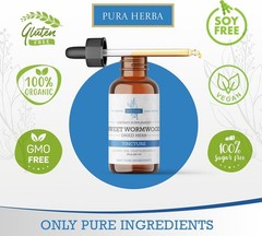 Organic Sweet Wormwood Liquid Drops – Natural Parasite Cleanse and Gut Detox Sup