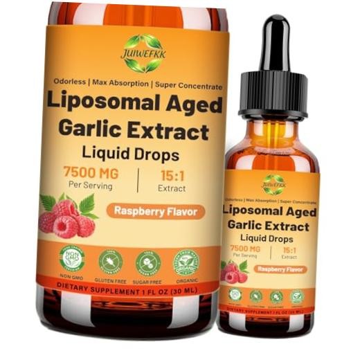 Liposomal Aged Garlic Extract Liquid Drop 500 mg, 15:1 Extract, Odorless |
