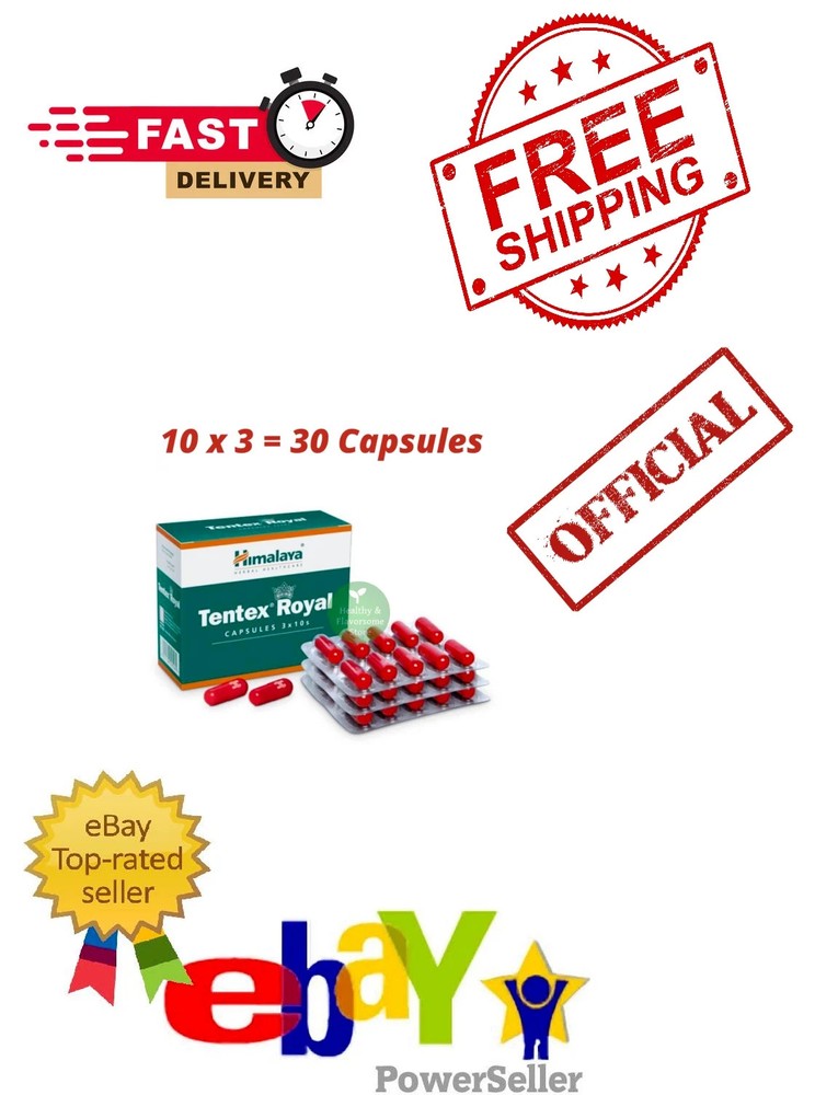 Himalaya Herbal TENTEX ROYAL CAPSULE 30 Caps For MEN Wellness FREE SHIP 2028