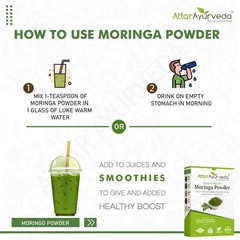 Attar Ayurveda Moringa Leaf Powder 200g Drumstick Leaf powder For Weight Loss