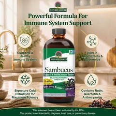 Nature’s Answer Sambucus Black Elderberry 16 Fl Oz