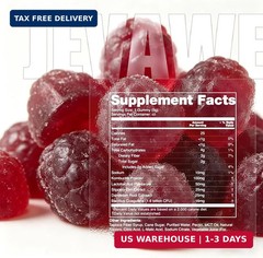 Jevawell Kombucha Gummies, Digestive & Gut Health Support – Berry Flavor – 60 Gu