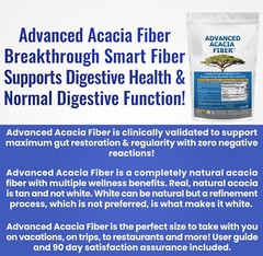 Advanced Acacia Fiber Powder 2.5 Ibs Soluble Fiber Leaky Gut Repair Powder