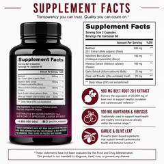 Beet Root Blood Pressure Support Nitric Oxide – Hawthorne Berry/Olive Leaf