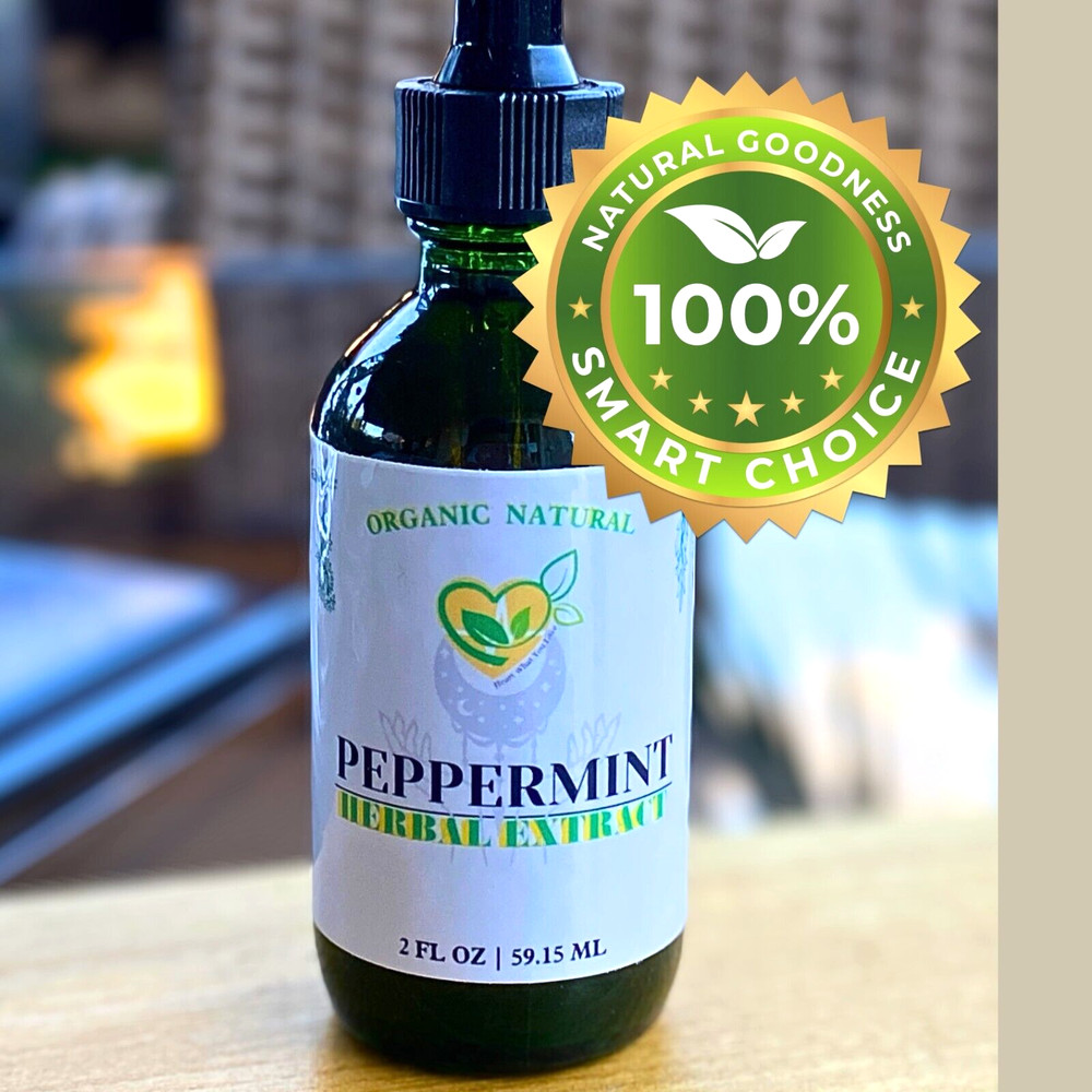 Peppermint Pure Extract Non-alcohol Organic Liquid Herbal Drop Natural 2 FL OZ