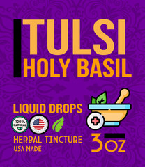 Tulsi Holy Basil Extract – Tulsi Tincture – Liquid Drops – Drink Mix – DXL – USA