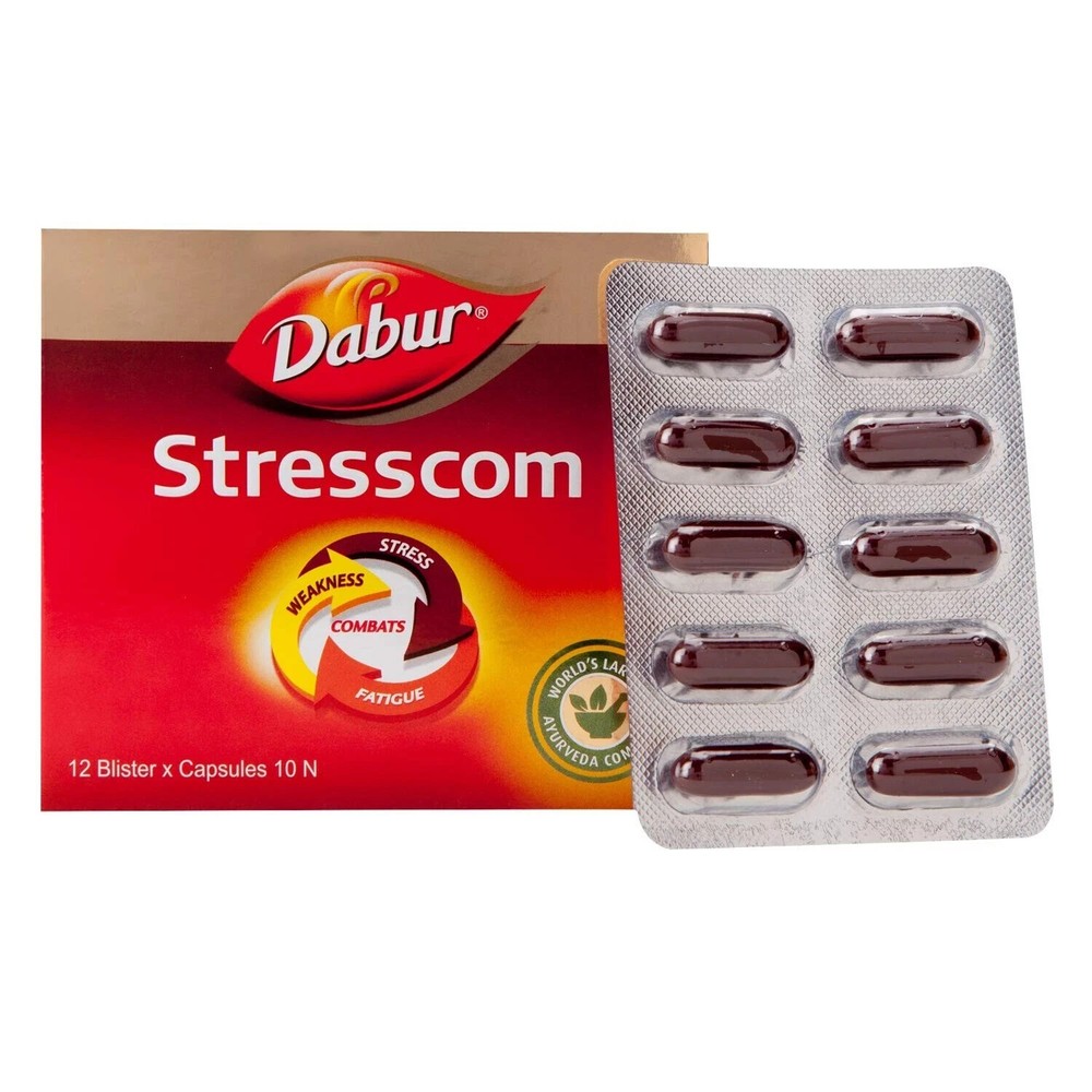 Dabur Stresscom Capsules (120 caps) Ashwagandha Withania Somnifera Extract