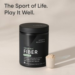 Organic Fiber Powder – 30 Servings | Psyllium Husk & Prebiotic Inulin | Non-GMO,