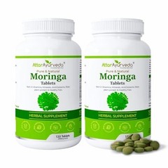 Attar Ayurveda Moringa Tablets Pack of 2 120 Tabs Each 500mg Natural