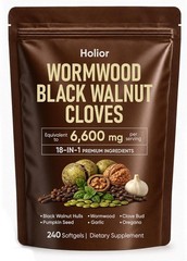 Holior 18-in-1 Black Walnut & Wormwood Herbal Blend for 240 Count (Pack of 1