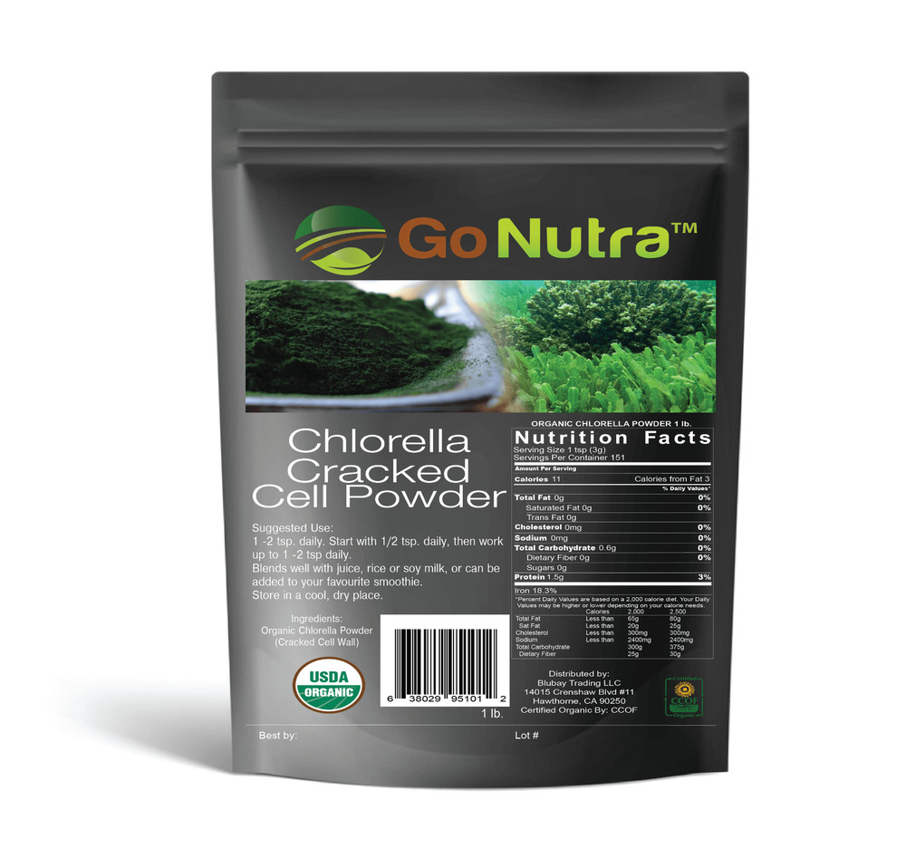 Chlorella Cracked Cell Powder 100% Pure Organic Non-Gmo Wholesale 1 lb