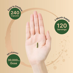 NatureBell Olive Leaf Extract 30000Mg 240 Capsules Immune & Heart Health Non-Gmo
