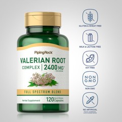Valerian Root Extract | 2400mg | 120 Capsules | Non-GMO | by Piping Rock