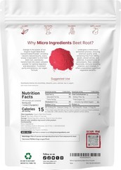 Organic Beet Root Powder, 2 Pounds | Cold Pressed, Water Soluble, High