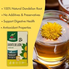 Dandelion Tea (Diente de León) – 25 Tea Bags of All-Natural Dandelion from Peru