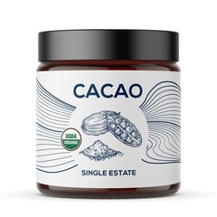100% Organic Raw Cacao Powder, Fair-Trade & – 2.6 oz Resealable Jar