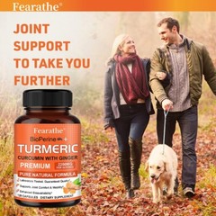 Curcumin Ginger Black Pepper Bone Joint Pain Relief 2200 Mg 120 Capsules