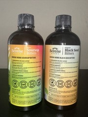 Serene Herbs Organic Soursop + Black Seed Bitters Liquid Set, 2 x 16 fl oz
