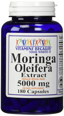 Moringa Oleifera 5000mg 180 Capsules (1) 180 Count (Pack of 1), Cknm2