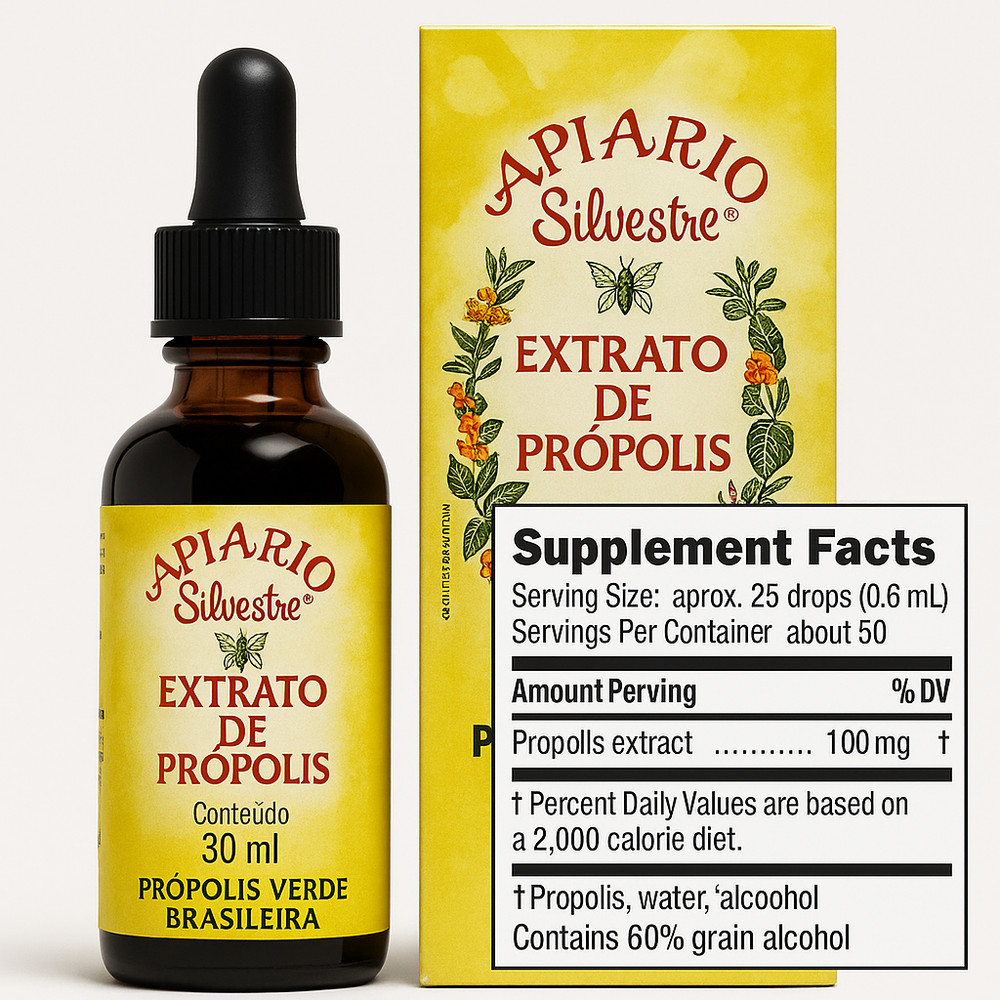 Apiario Silvestre Brazilian Green Bee Propolis 30 ml US SELLER SHIP 野花牌绿蜂胶