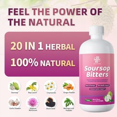 Soursop Living Bitters (Herboganic) 100% Natural 16 oz