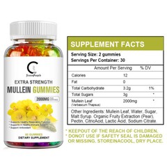 Mullein Leaf Gummies/ Capsule For Lung Cleanse Detox Herbal Dietary Supplement
