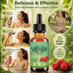Liposomal Lymphatic Drainage Drops Herbal Detox Immune Support 1 fl oz