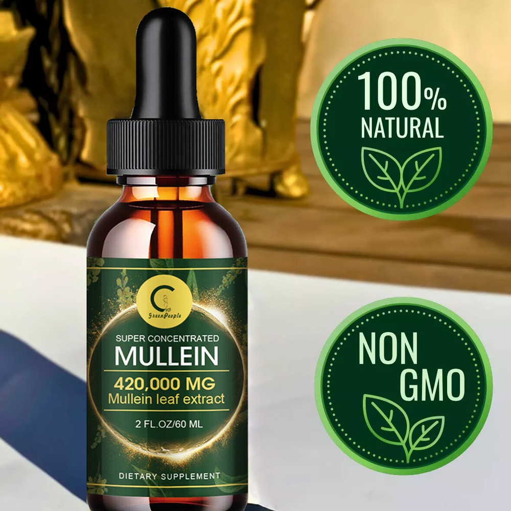 Mullein Leaf Extract Super Concentrated 420,000 MG 2 FL.OZ/60 ML Lung Cleanse