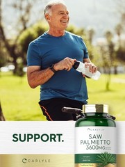 Saw Palmetto Extract | 3600mg | 250 Capsules | Non-GMO. Gluten Free | by Carlyle