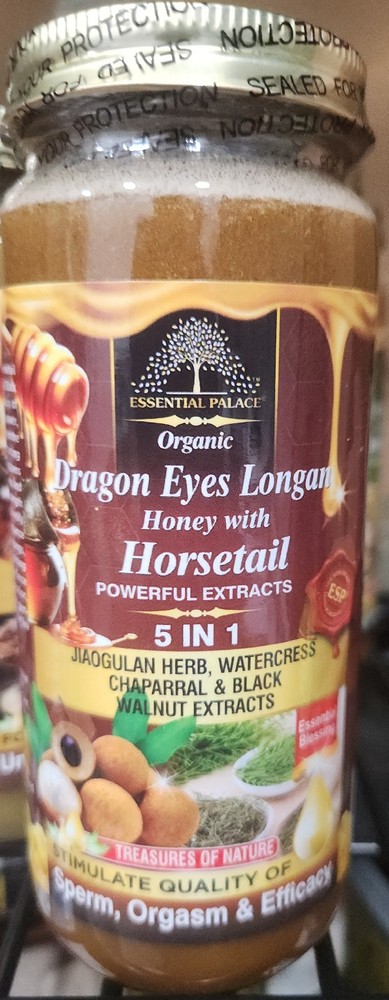 Organic Dragon Eyes Longon Honey With Horsetail 16 Oz