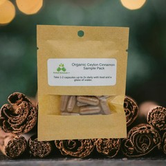 USDA Organic Ceylon Cinnamon (Cinnamomum verum) 500mg and 650mg vegetarian or