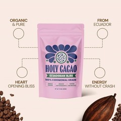 Ecuadorian Organic 100% Pure Ceremonial Grade Raw Cacao Powder 1lb for Sale