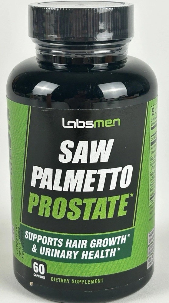 Saw Palmetto Prostate Support Hair Growth 60 Caps Exp 01/2027