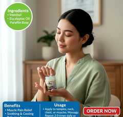 Thai White Massage Balm Relax Sleep Refresh Floral Scent Herb July4 Gift USSell