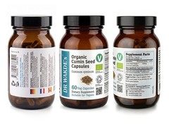 DR WAKDE’S Organic Cumin Seed Capsules, Organic | 60 Veg Caps | Ayurvedic Sup…