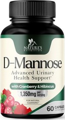 D-Mannose 1350mg with Cranberry Extra Strength Natural Urinary Health Support