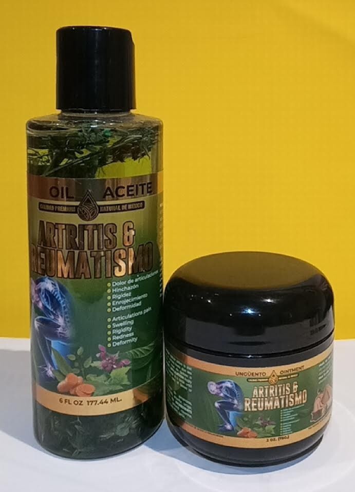 Aceite y Unguento Artritis y Reumatismo Rheum arthri Oil and unguent 6/2 Oz ea