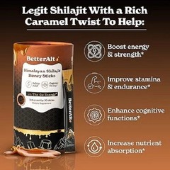 Himalayan Shilajit Sticks with Organic Caramel Better Alt Pure Naturally Sweeter