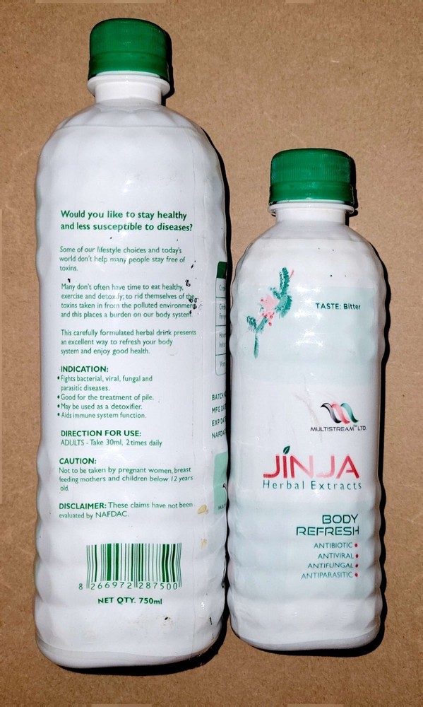 2 Bottles Sale. 750ml & 350ml Combo Jinja Herbal Extracts Drink.