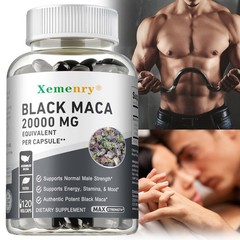 Black Maca 20000mg -Male Testosterone Booster, Energy & Endurance, Muscle Health