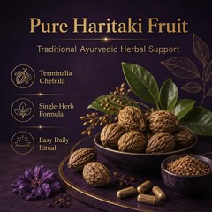 Haritaki Third Eye Capsules Organic Terminalia Chebula Vegan Non GMO 120 Ct..