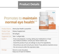 ATOMY Eye Health Luaxanthin 300mg x 90 capsules Eye Strain Mancular made Korea