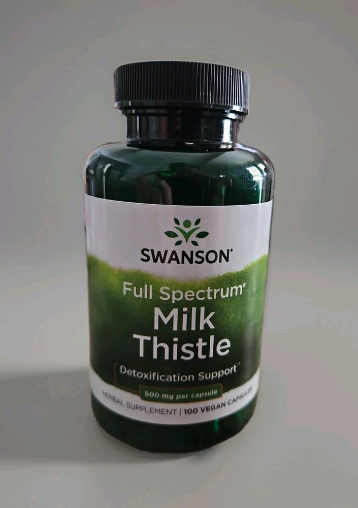 Swanson Full Spectrum Milk Thistle 500mg 100 Vegan Capsules Supplement 12/28