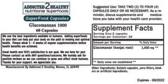 Glucomannan 1000 (Konjac Root) 60 Capsules
